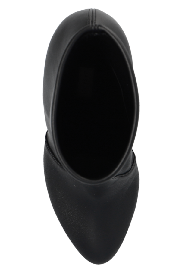 Black 'Flora' platform ankle boots Casadei